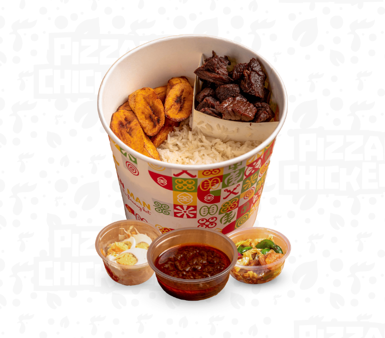 Chris B. App | Rice and Stew Maxi Bucket Plus (150g beef) | Chris B. App